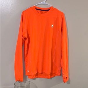Orange FILA sport shirt.